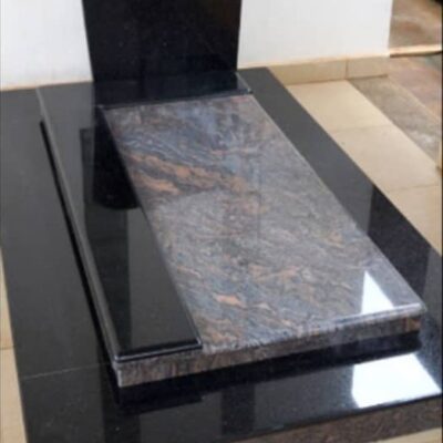 Modèle Élégance Dalle Texturée Marron/Bleu Granit Importé